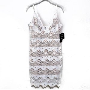 NWT Lulus Sway Away White Crochet Lace Mini Dress - M